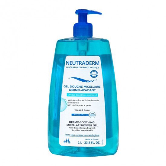 Neutraderm gel douche micellaire dermo-apaisant 1L
