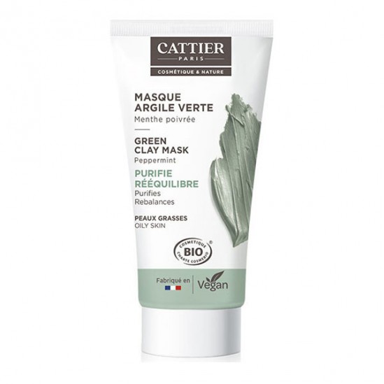 Cattier mini masque à l'argile verte menthe poivrée 30ml