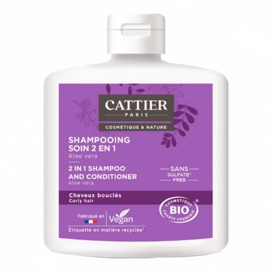 Cattier shampooing soin 2 en 1 aloe vera 250ml