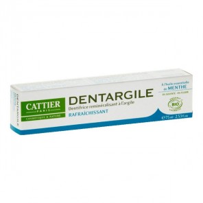 Cattier dentargile con aceite esencial de menta bio 75ml