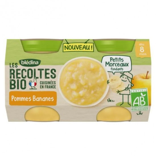 Blédina Les Récoltes Bio Brocolis Pommes de Terre Veau 2 x 200g Blédina Les Récoltes Bio Brocolis Pommes de Terre Veau 2 x 200g
