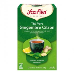 Yogi tea organic té verde jengibre limón 17 bolsitas 30.6g