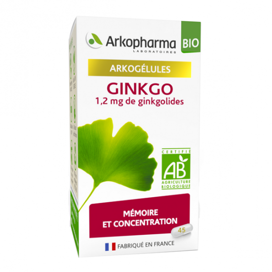 Arkopharma arkogélule bio ginkgo 45 gélules
