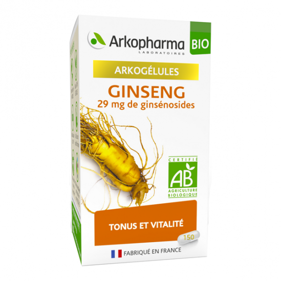 Arkopharma arkogélules ginseng bio 150 gélules Arkopharma arkogélules ginseng bio 150 gélules