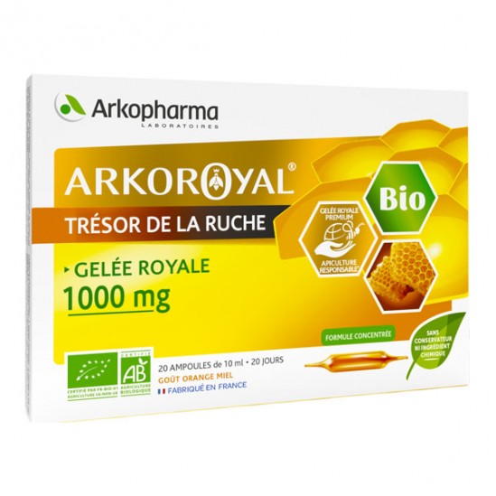 Arkopharma arkoroyal gelée royale bio 1000mg 20 ampoules