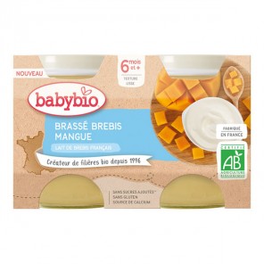Babybio desserts brassé brebis mangue 2x130g