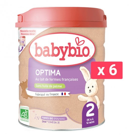 Babybio optima 2 6 boites de 800g