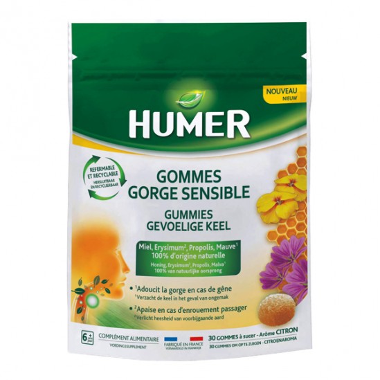 Humer gommes gorge sensible 30 gommes