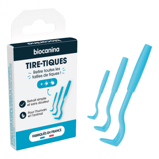 Biocanina tire-tiques x2 crochets