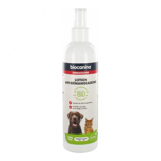 Biocanina lotion anti-démangeaisons bio chien et chat 240ml