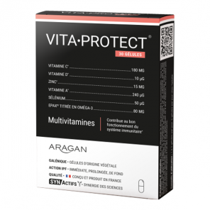 Aragan synactifs vitaprotect multivitamines 30 gélules