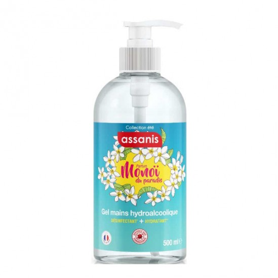 Assanis gel hydroalcoolique monoï paradis 500ml