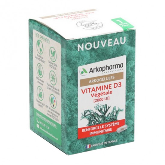 Arkopharma arkogélules vitamine D3 végétale 90 gélules
