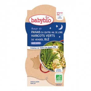 Babybio nuage de panais haricots verts blé bols de 2x200g