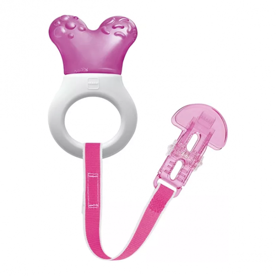 Mam mini anneau de dentition avec attache rose