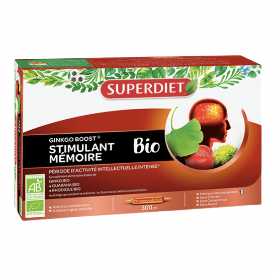 Superdiet échinacée bio 20 ampoules de 15ml