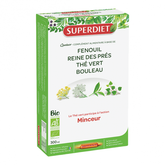 Superdiet quatuor bio confort urinaire 20 ampoules de 15ml