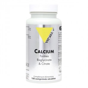 Vitall + calcium formes bisglycinate et citrate 100 comprimés