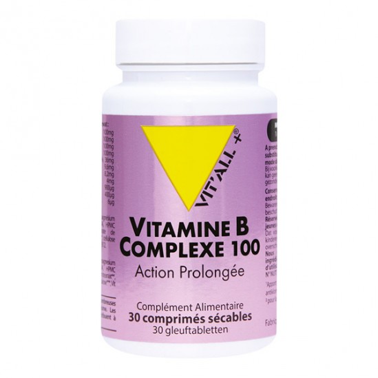 Vitall + vitamine B complexe 100 - 30 comprimés Vitall + vitamine B complexe 100 - 30 comprimés
