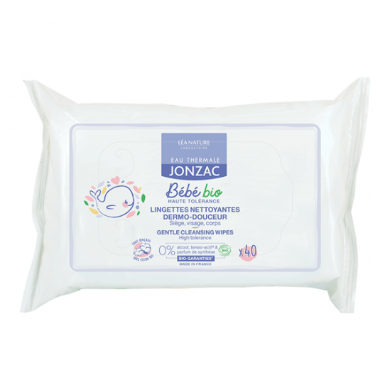 Léa Nature eau thermale jonzac bébé bio lingettes nettoyantes 40 pièces