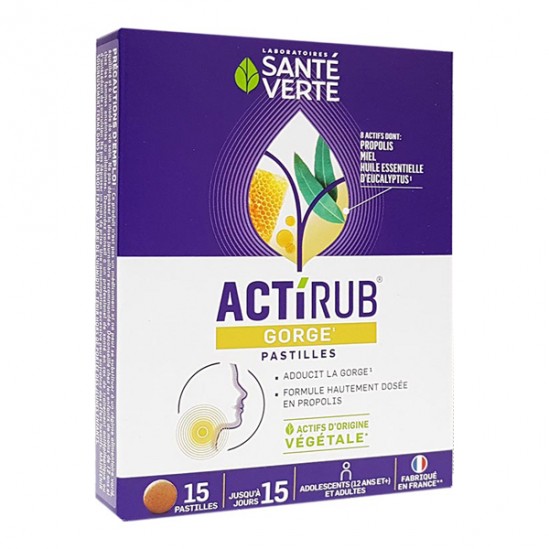 Santé verte actirub 15 pastilles