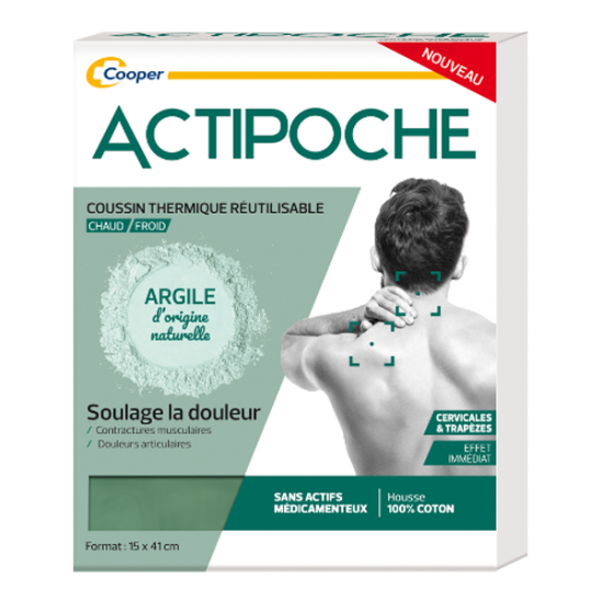 Cooper actipoche coussin thermique cervicales et trapèzes 15*41cm