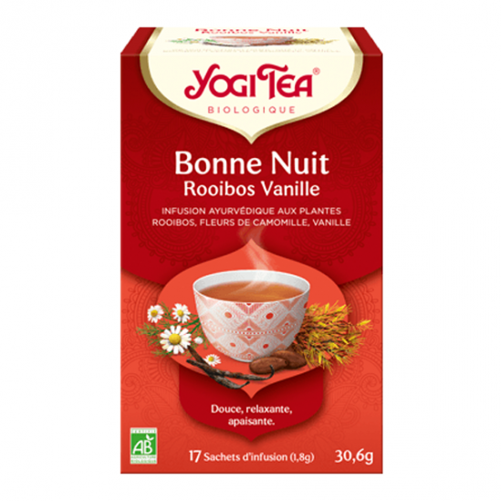 Yogi Tea bio bonne nuit rooibos vanille 17 sachets 30g