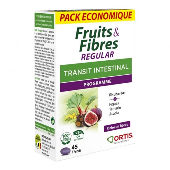 Ortis fruits & fibres regular 45 comprimés