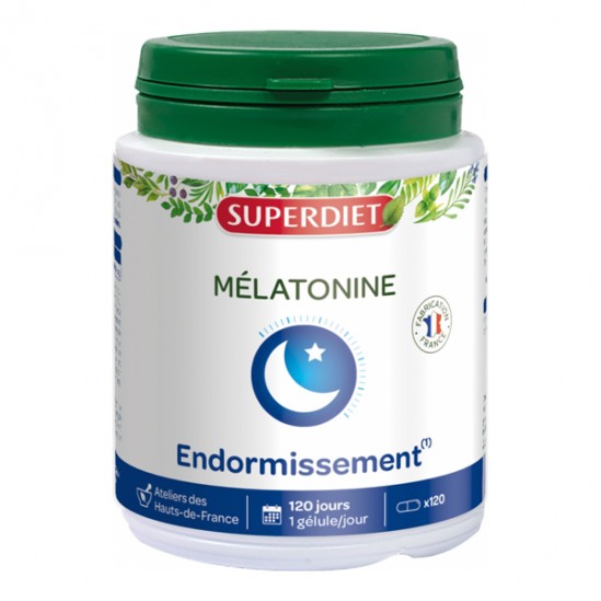 Superdiet mélatonine 1mg 120 gélules