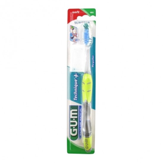 Gum technique+ brosse à dents souple normale 490 vert