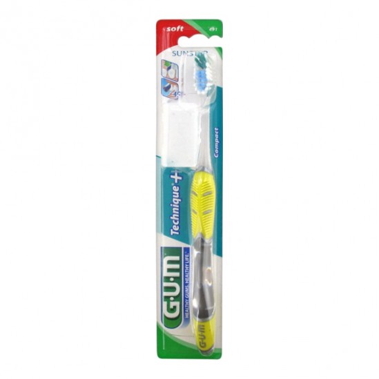 Gum technique+ brosse à dents souple normale 491 jaune