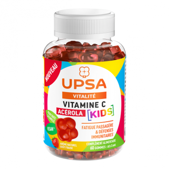 UPSA vitalité acérola vitamine C kids 60 gommes UPSA vitalité acérola vitamine C kids 60 gommes