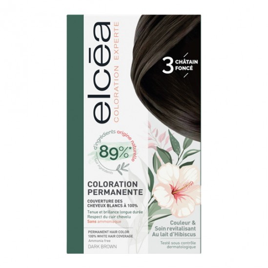 Elcéa coloration experte permanente kit noir bleuté 1.10