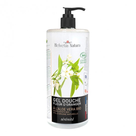 Helvetia Natura Gel douche aloe vera fleur d'oranger 1l