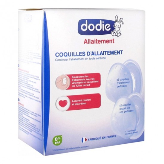 Dodie Allaitement Coquilles d'allaitement boîte de 4 coquilles