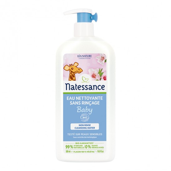 Natessance Bébé eau nettoyante sans rinçage 500ml