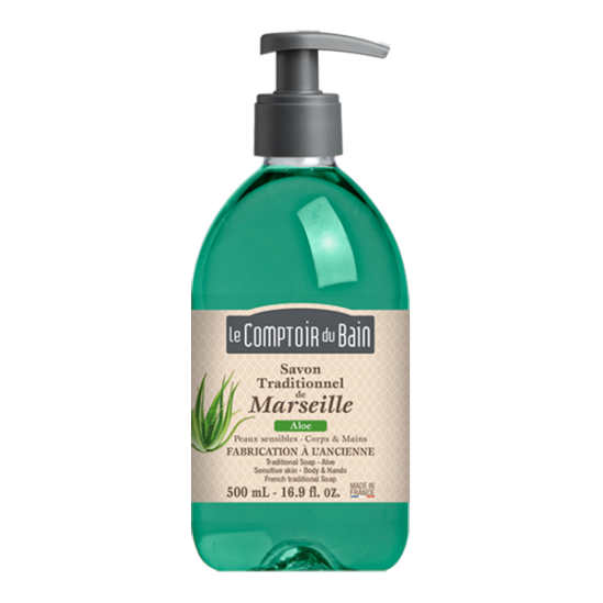 Le comptoir du bain savon traditionnel de Marseille aloe 500ml