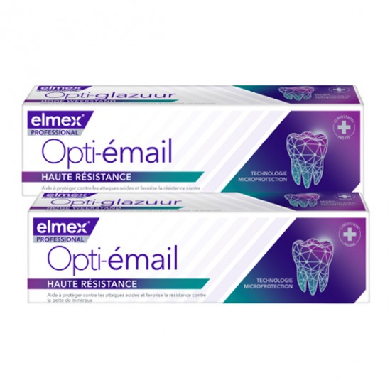 Elmex opti-émail dentifrice haute résistance lot de 2x75ml