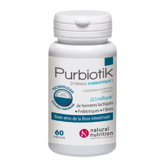 Natural Nutrition Purbiotik symbiotique 60 gélules