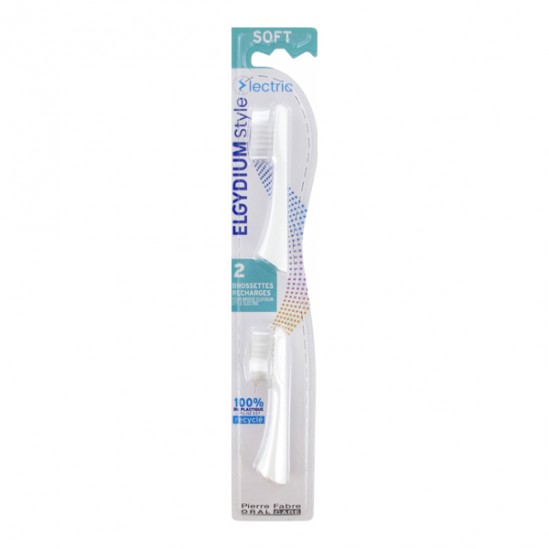 Elgydium Style Electric lot de 2 brossettes recharges Medium
