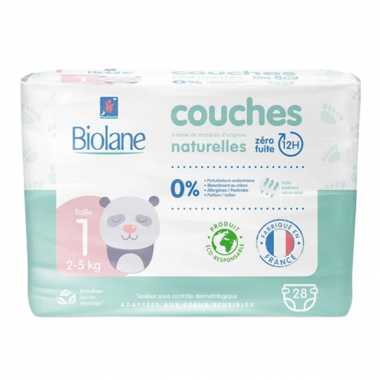 Biolane couche écologiques taille 1 - 2 à 5kg
