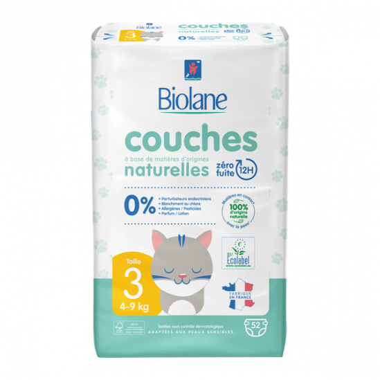 Biolane couche écologiques taille 3 - 4 à 9kg