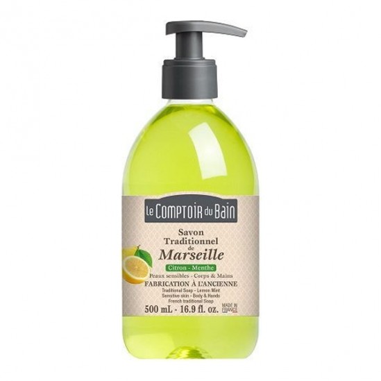 Le Comptoir du Bain savon de Marseille citron menthe 500ml