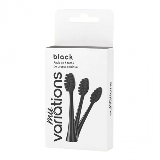 My Variations pack de 3 têtes de brosse sonique noires
