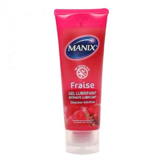Manix Fraise gel lubrifiant 80ml