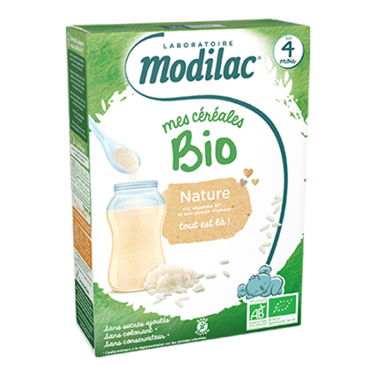 Modilac Mes Céréales bio nature dès 4 mois 250gr