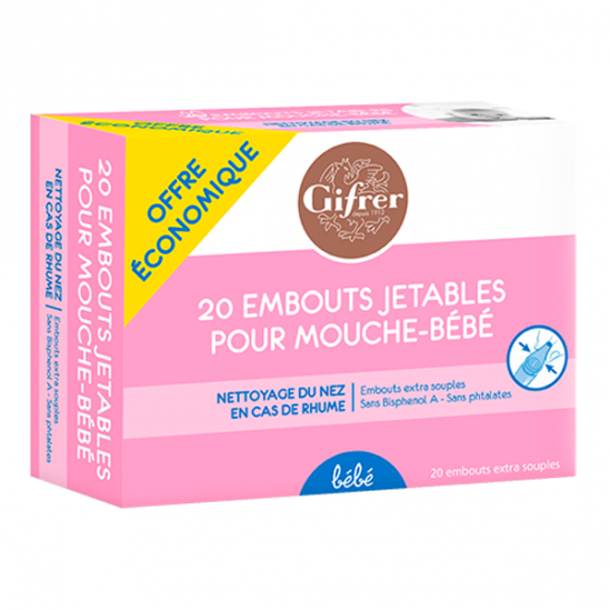 Gifrer 20 embouts jetables pour mouche bébé