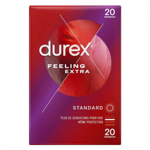 Durex Feeling Extra fins et lubrifiés 20 préservatifs