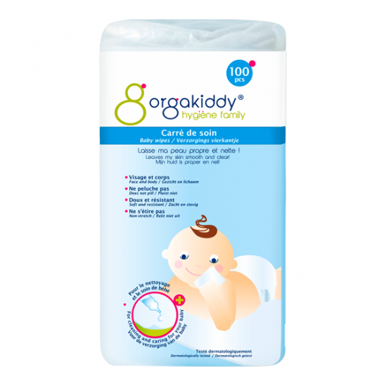 Orgakiddy Carré de soin 100 pièces