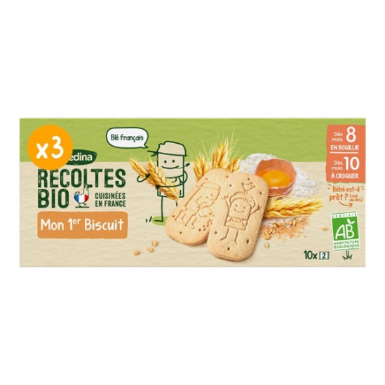 Blédina Mon 1er Biscuit bio lot de 3 x 10 sachets de 2 biscuits